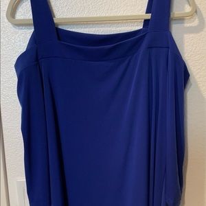 Cha cha vente royal blue cold shoulder tunic